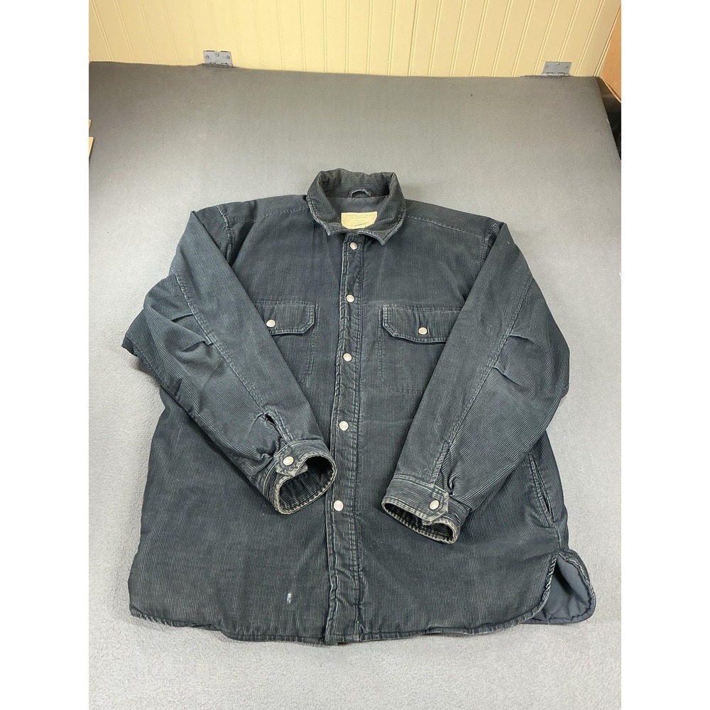 American Eagle Outfitters Jacket Mens L Green Quilted Corduroy Lined Pockets